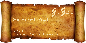 Gergelyfi Zsolt névjegykártya